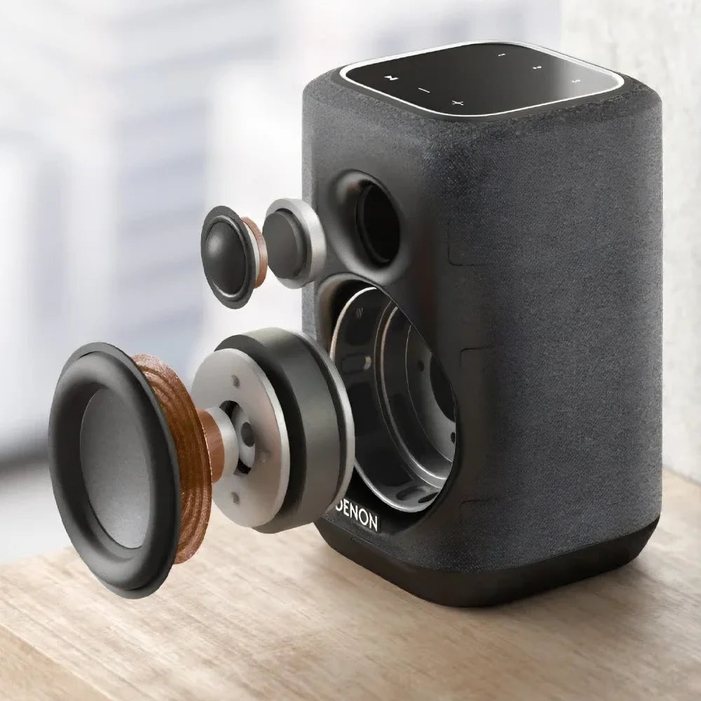 altavoz inalámbrico Denon Home 150 ofrece un sonido claro, con graves profundos y agudos bien definidos.