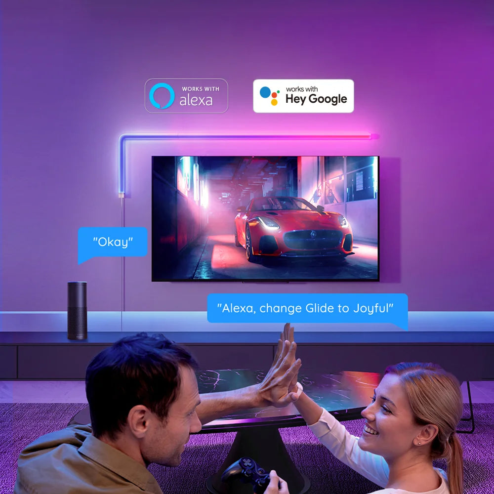 Barras de Luz LED de Govee Glide están diseñadas para crear ambientes envolventes y dinámicos en cualquier espacio, gracias a su avanzada tecnología RGBIC