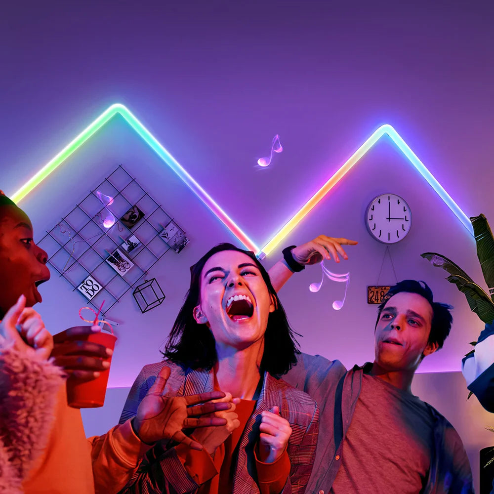 Barras de Luz LED de Govee Glide están diseñadas para crear ambientes envolventes y dinámicos en cualquier espacio, gracias a su avanzada tecnología RGBIC