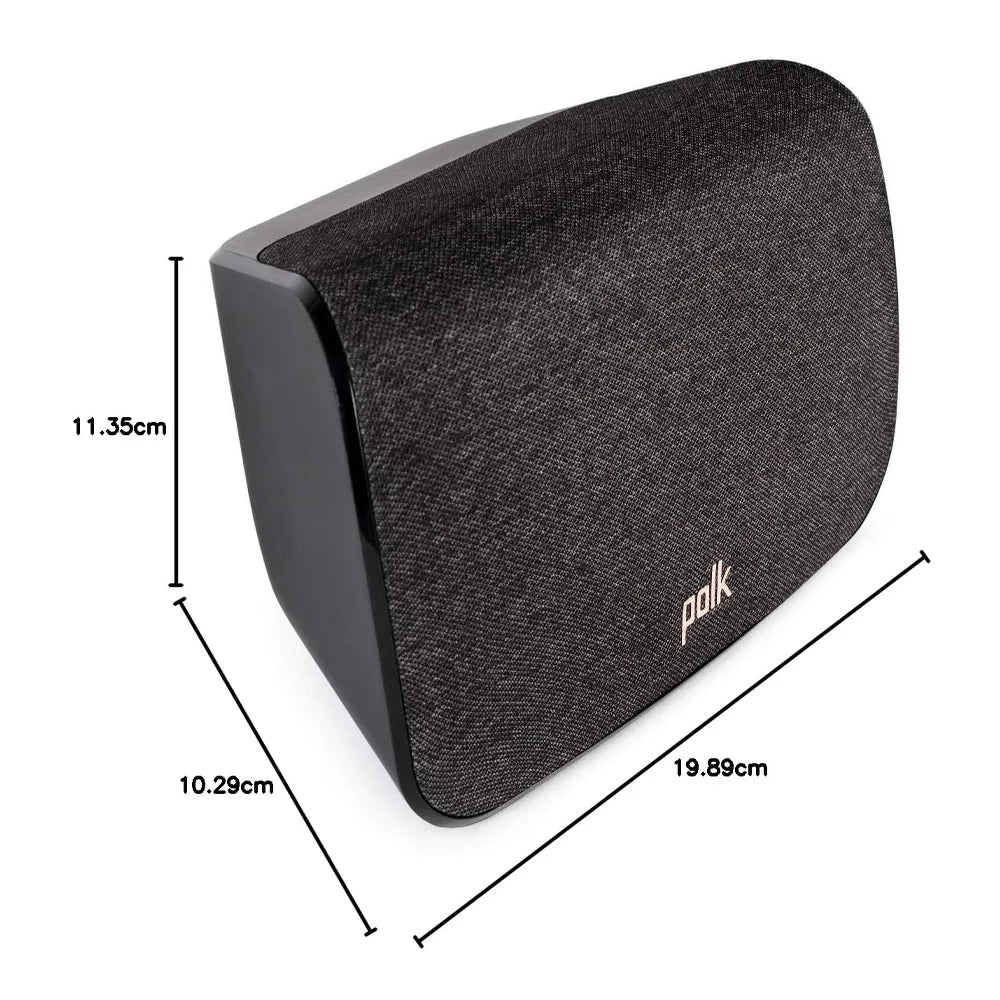 bocinas surround Polk SR2 están diseñadas para complementar las barras de sonido Polk, estas bocinas inalámbricas te ofrecen un sonido envolvente real y potente sin complicaciones, creando un ambiente inmersivo en cada película, serie o videojuego