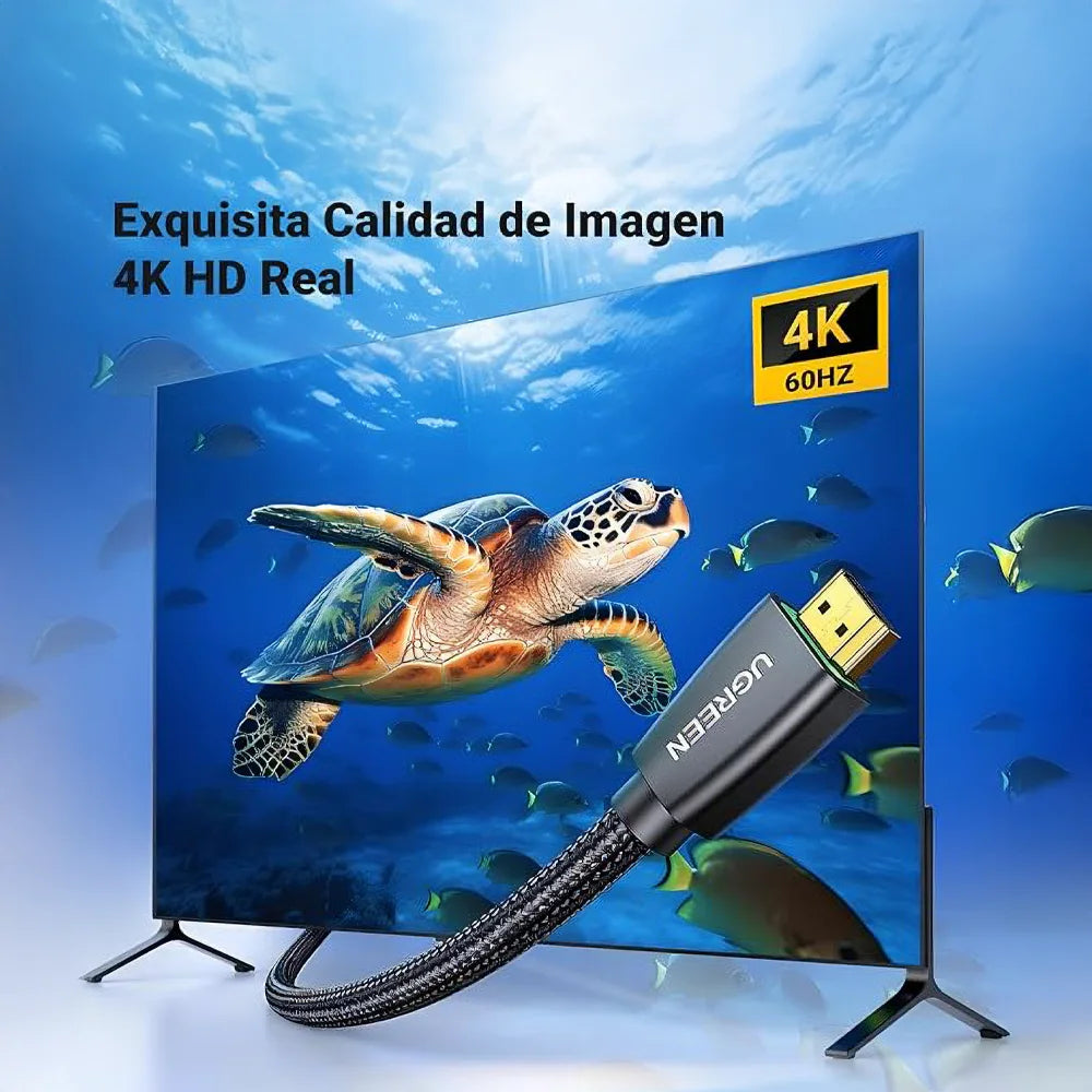 HDMI 2.0 ofrece imágenes 4K Ultra HD con colores vibrantes, contraste mejorado y una experiencia visual envolvente ideal para gaming, cine en casa y contenido multimedia