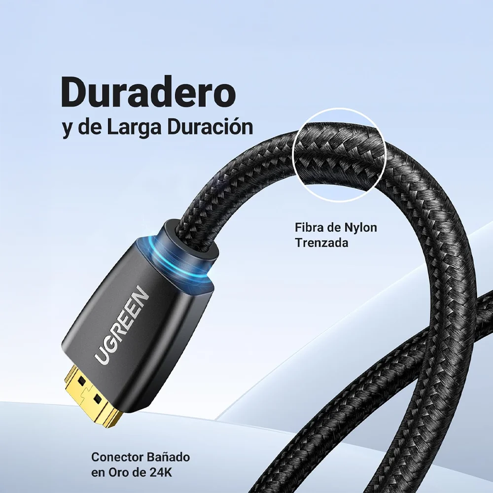 HDMI 2.0 ofrece imágenes 4K Ultra HD con colores vibrantes, contraste mejorado y una experiencia visual envolvente ideal para gaming, cine en casa y contenido multimedia