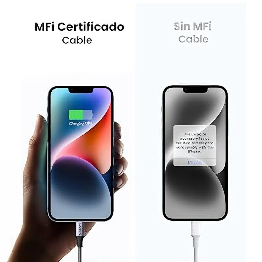 Cable Lightning a USB C UGREEN es la opción perfecta para usuarios de Apple que buscan carga rápida y transferencia de datos de alta velocidad.