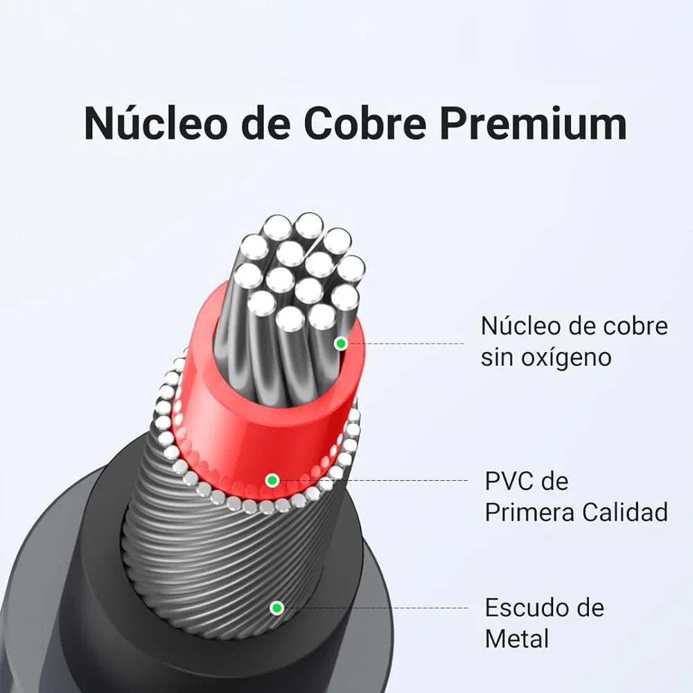 Cable RCA UGREEN es la solución perfecta para quienes buscan una conexión de alta calidad entre sus dispositivos de audio y video. Diseñado específicamente para mejorar la experiencia sonora y visual, este cable es ideal para conectar equipos como amplificadores, reproductores de DVD, televisores, subwoofers, y sistemas de teatro en casa.