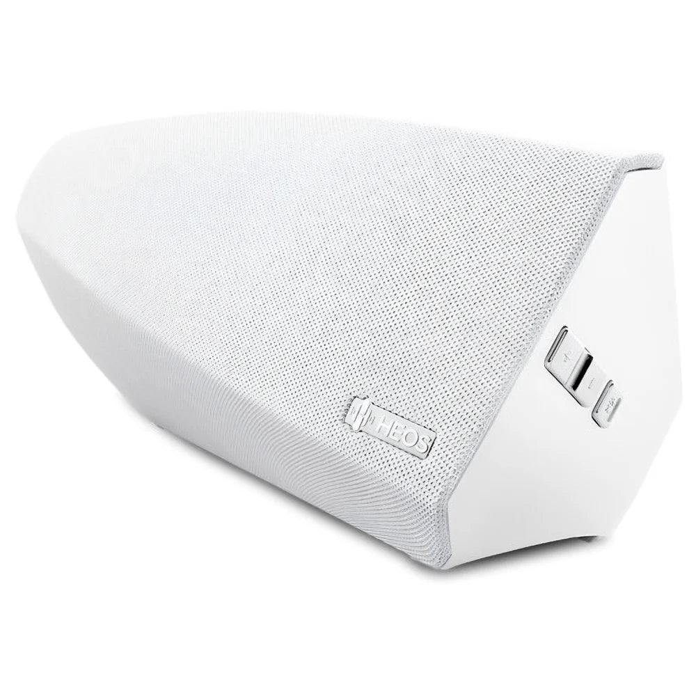 bocina inalámbrica Denon Heos 3 White entrega un sonido nítido, con bajos profundos y agudos cristalinos.