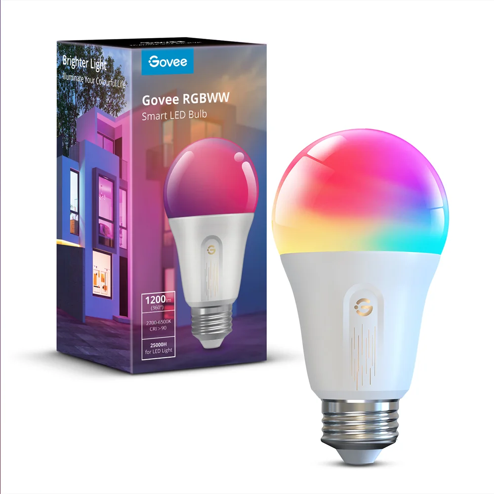 Foco Inteligente Govee Smart RGBWW, diseñado para ofrecer una iluminación eficiente, personalizable y gran conectividad