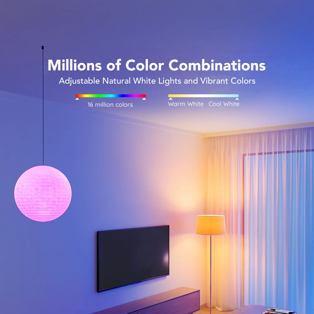 Foco Inteligente Govee Smart RGBWW, diseñado para ofrecer una iluminación eficiente, personalizable y gran conectividad