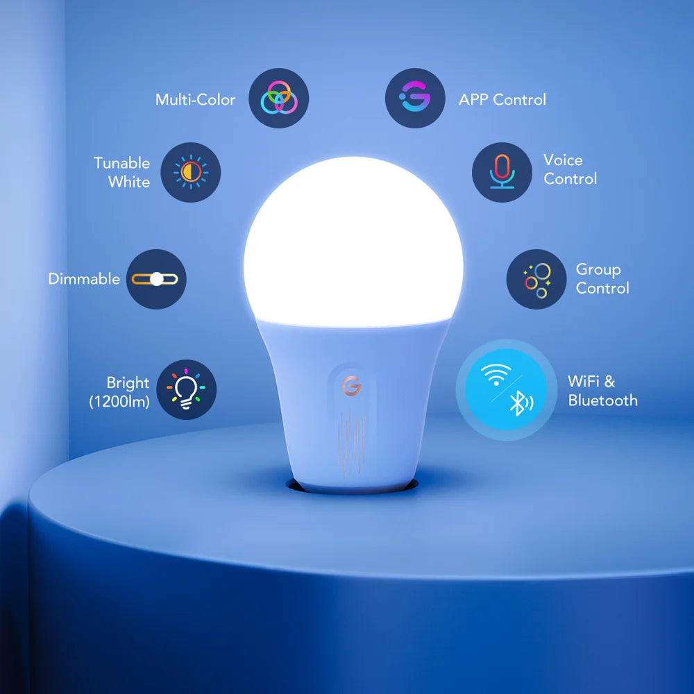 Foco Inteligente Govee Smart RGBWW, diseñado para ofrecer una iluminación eficiente, personalizable y gran conectividad
