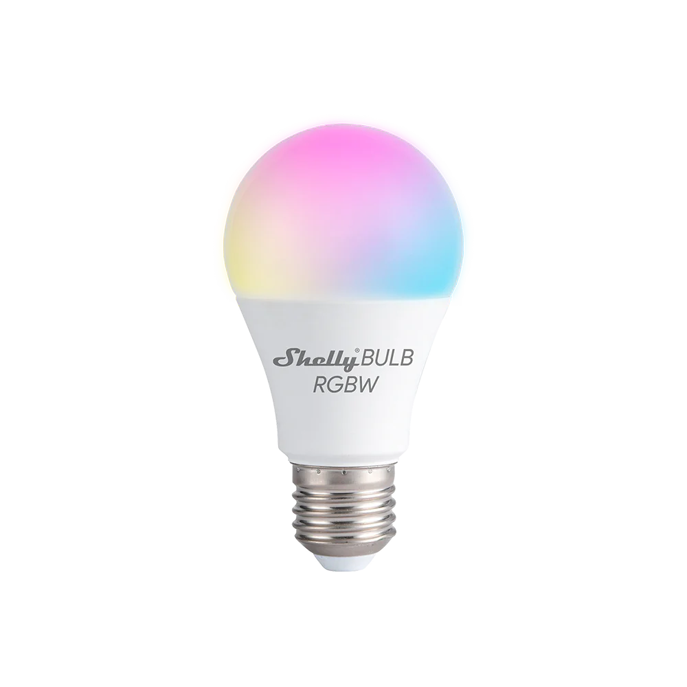 Foco WiFi SHELLY Multicolor te permite controlar la iluminación desde cualquier lugar, ajustar colores, programar horarios y mejorar la eficiencia energética de tu hogar