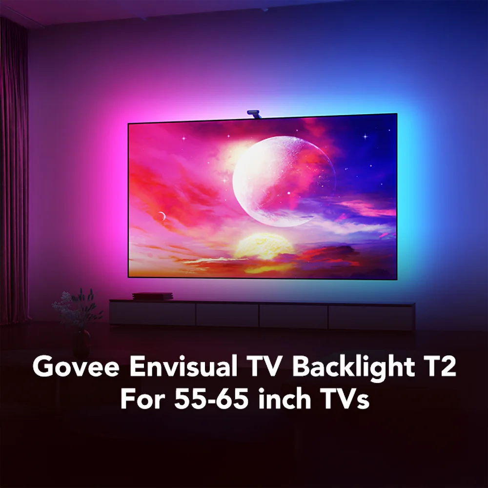 Govee Envisual detecta los colores de la pantalla con mayor precisión, ajustando la iluminación en tiempo real para una experiencia inmersiva sin retrasos.