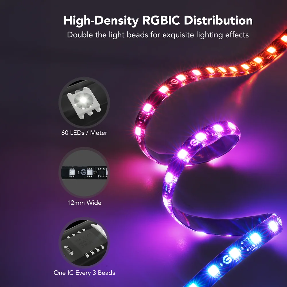 Govee Envisual detecta los colores de la pantalla con mayor precisión, ajustando la iluminación en tiempo real para una experiencia inmersiva sin retrasos.