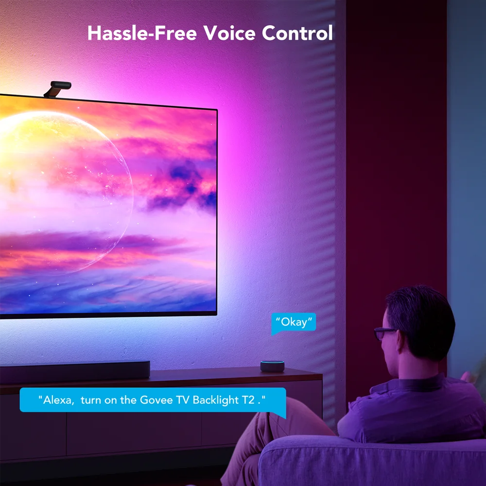 Govee Envisual detecta los colores de la pantalla con mayor precisión, ajustando la iluminación en tiempo real para una experiencia inmersiva sin retrasos.