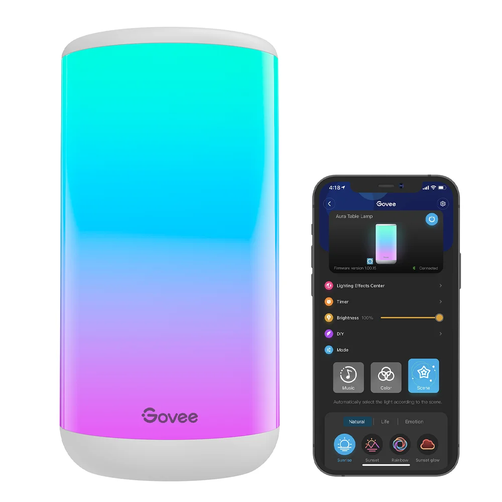 Lámpara de Mesa Inteligente Govee ofrece una iluminación versátil y moderna para cualquier habitación con tecnología avanzada RGBIC