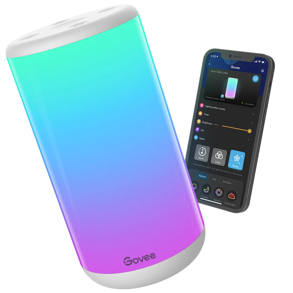 Lámpara de Mesa Inteligente Govee ofrece una iluminación versátil y moderna para cualquier habitación con tecnología avanzada RGBIC