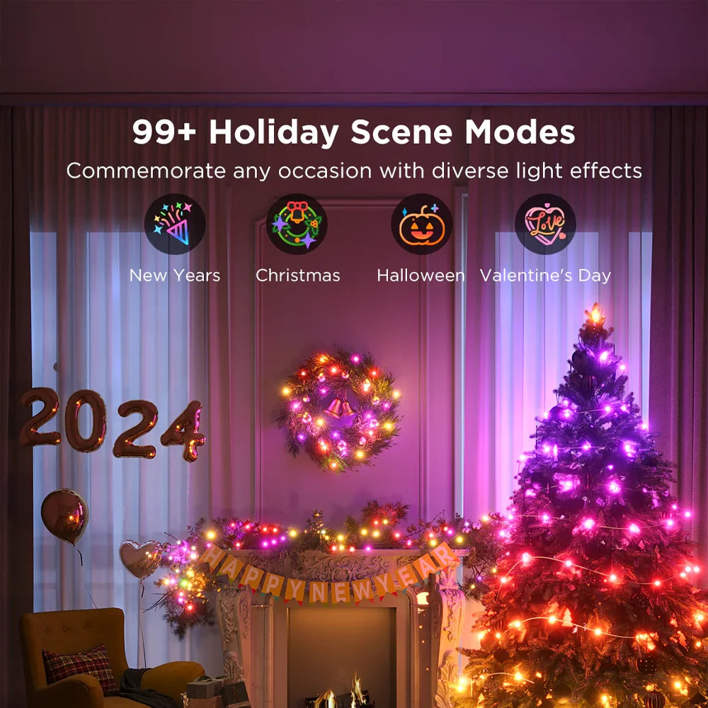 ¡Estas luces LED navideñas no son solo un elemento de decoración, son una invitación a disfrutar y a celebrar! Adquiere las tuyas y descubre una Navidad llena de color, tecnología y diversión con GOVEE.