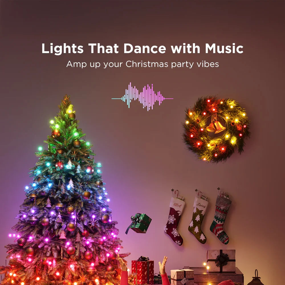 ¡Estas luces LED navideñas no son solo un elemento de decoración, son una invitación a disfrutar y a celebrar! Adquiere las tuyas y descubre una Navidad llena de color, tecnología y diversión con GOVEE.