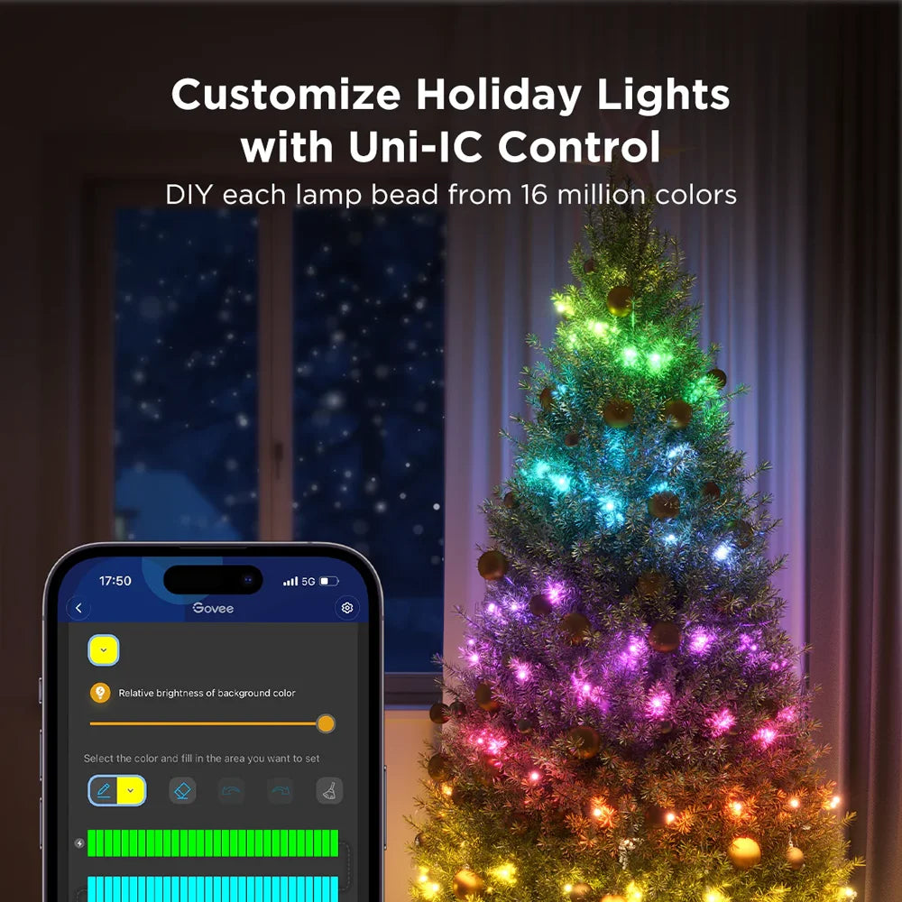¡Estas luces LED navideñas no son solo un elemento de decoración, son una invitación a disfrutar y a celebrar! Adquiere las tuyas y descubre una Navidad llena de color, tecnología y diversión con GOVEE.