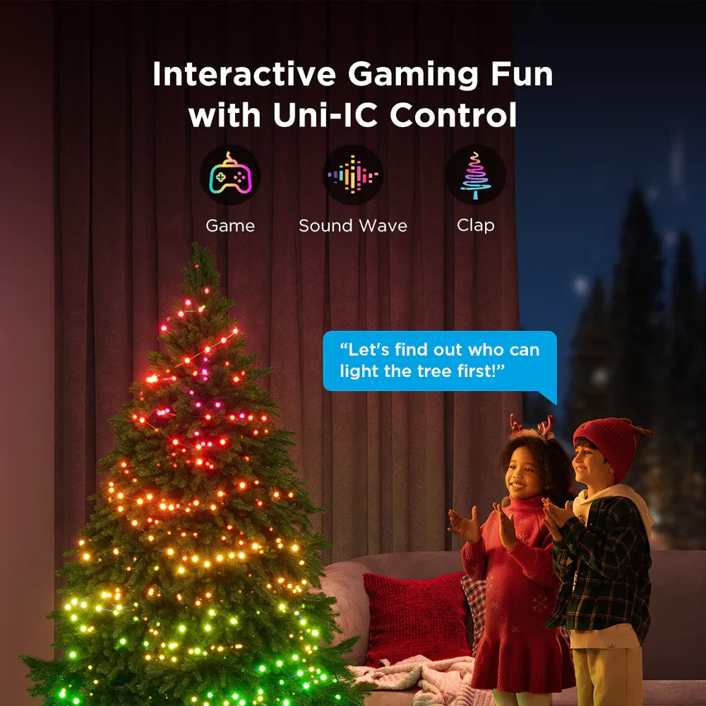 ¡Estas luces LED navideñas no son solo un elemento de decoración, son una invitación a disfrutar y a celebrar! Adquiere las tuyas y descubre una Navidad llena de color, tecnología y diversión con GOVEE.