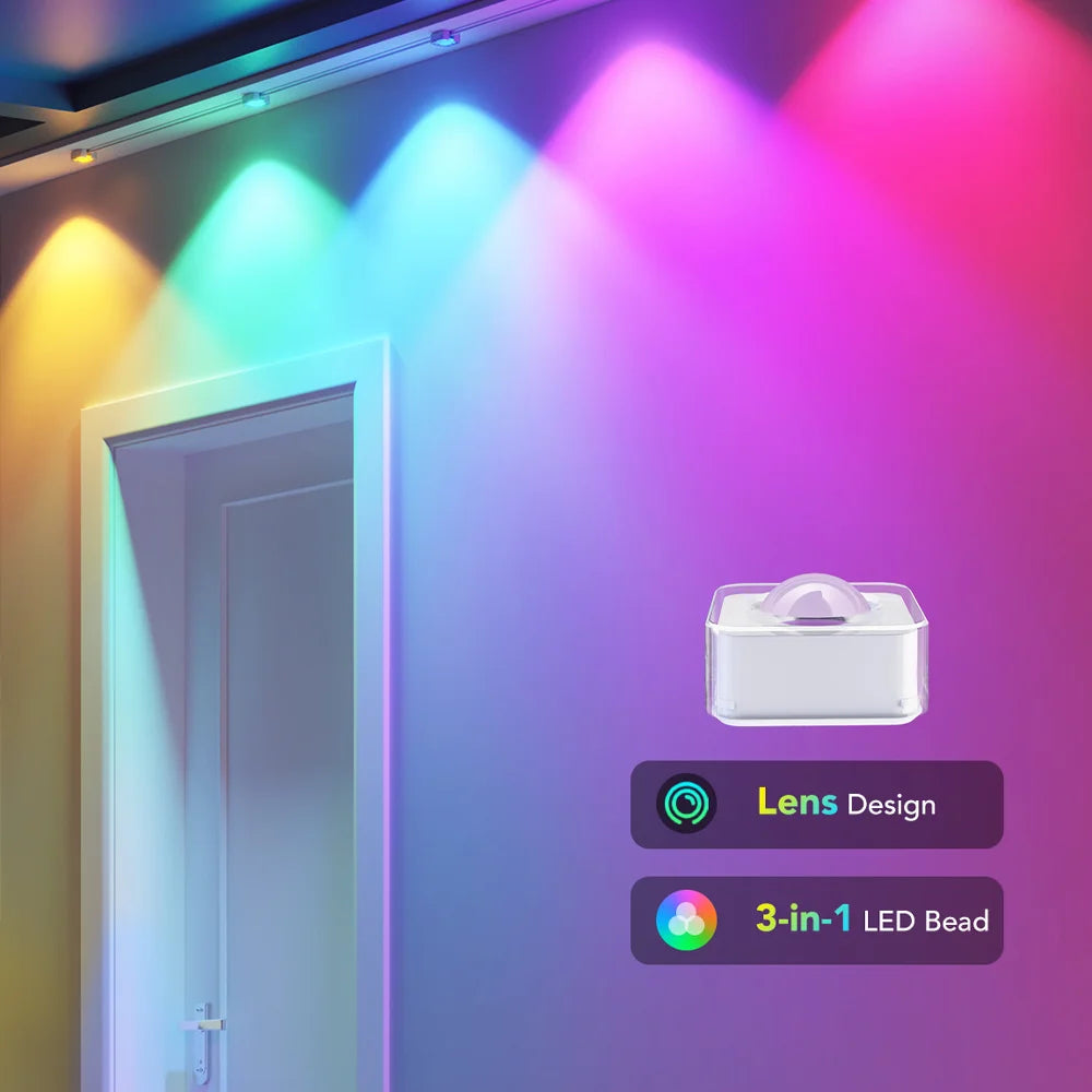 Luz LED Exterior Govee RGBIC Permanent Outdoor Lights está diseñada para transformar la apariencia de cualquier espacio al aire libre con una iluminación vibrante y personalizable.