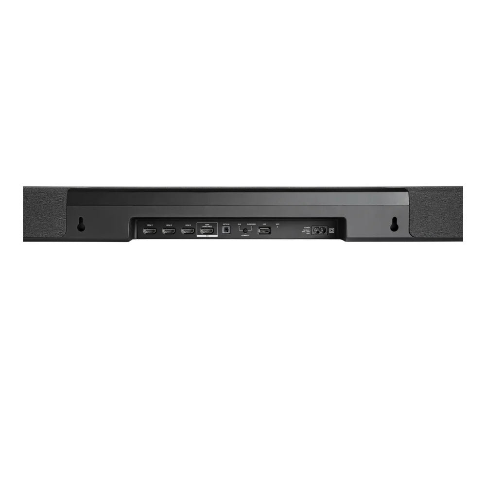 Polk Audio MagniFi MAX SR. Este sistema de sonido 5.1 incluye barra de sonido, subwoofer inalámbrico y altavoces surround traseros para transformar tu sala en un auténtico cine