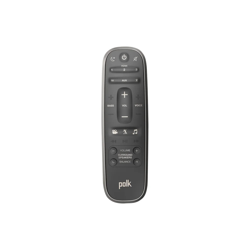Polk Audio MagniFi MAX SR. Este sistema de sonido 5.1 incluye barra de sonido, subwoofer inalámbrico y altavoces surround traseros para transformar tu sala en un auténtico cine