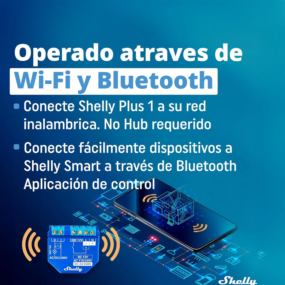 Shelly Plus 1 Relevador inteligente es la mejor opción para quienes buscan automatizar luces, electrodomésticos y otros dispositivos eléctricos