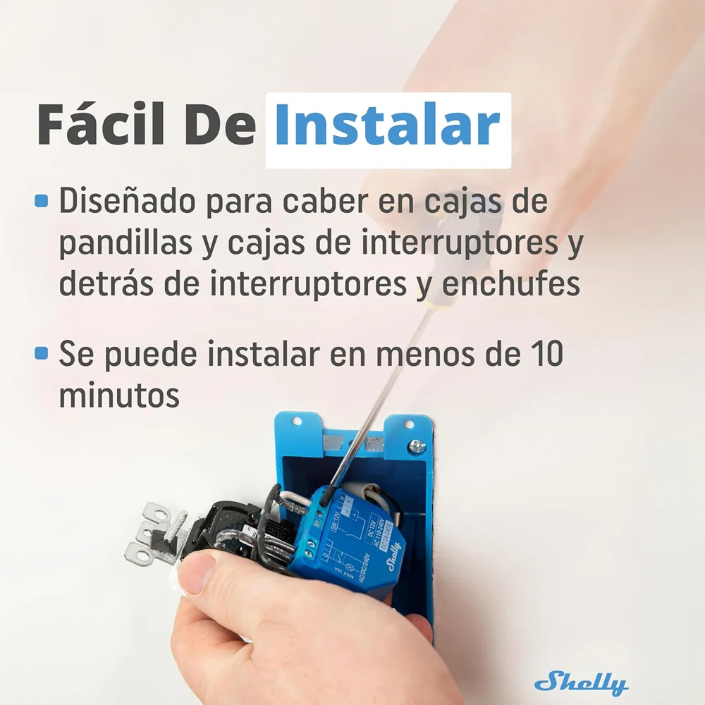Shelly Plus 1 Relevador inteligente es la mejor opción para quienes buscan automatizar luces, electrodomésticos y otros dispositivos eléctricos