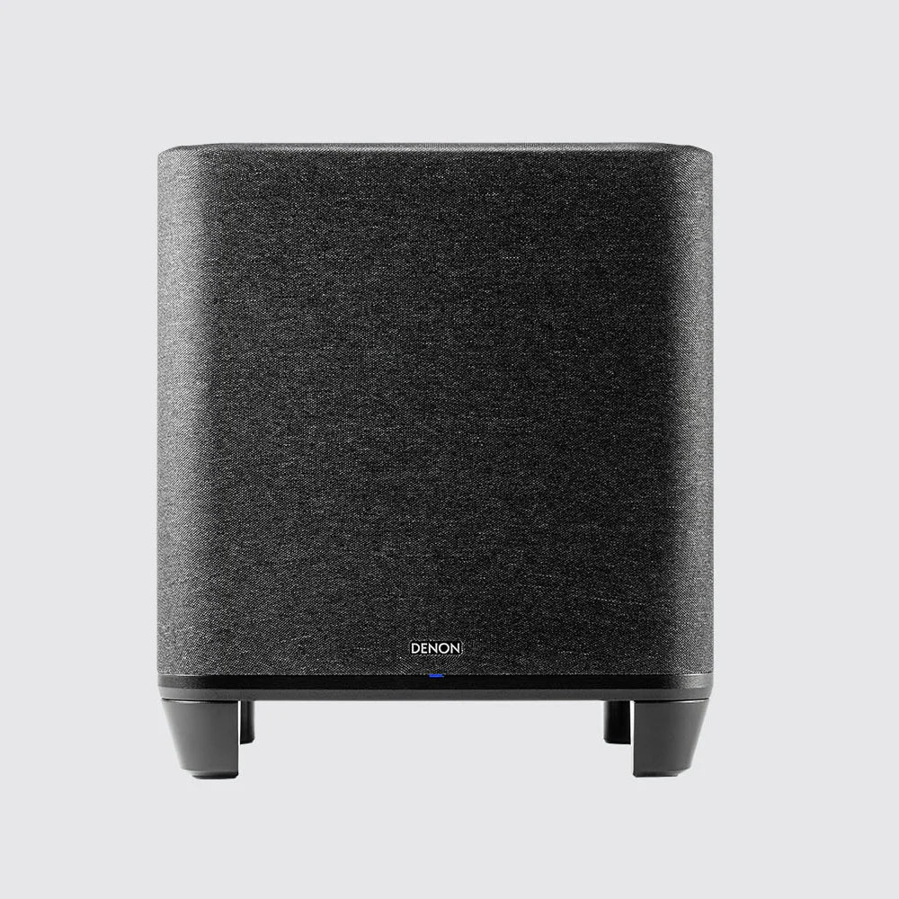 Subwoofer Denon Home proporciona bajos precisos y sin distorsión, añadiendo profundidad a tu sistema de sonido sin sacrificar claridad.