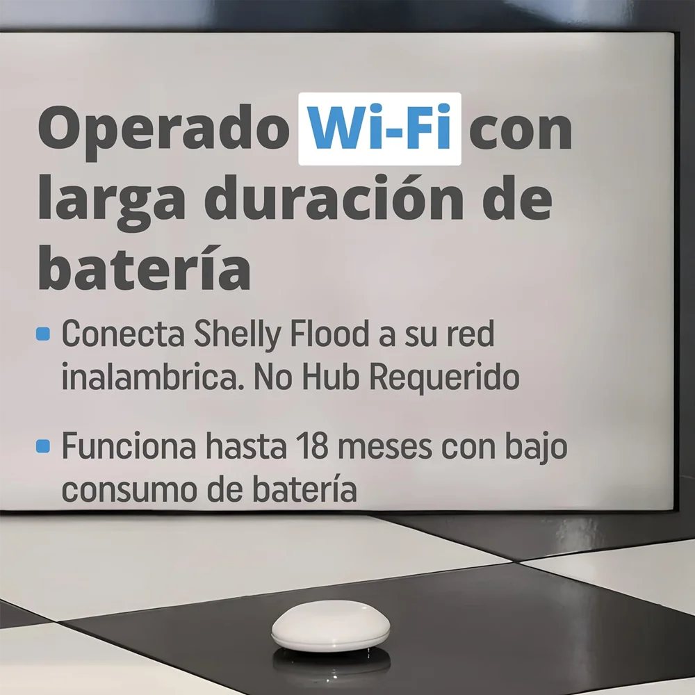 Sensor de inundación Shelly – Protección inteligente contra fugas de agua