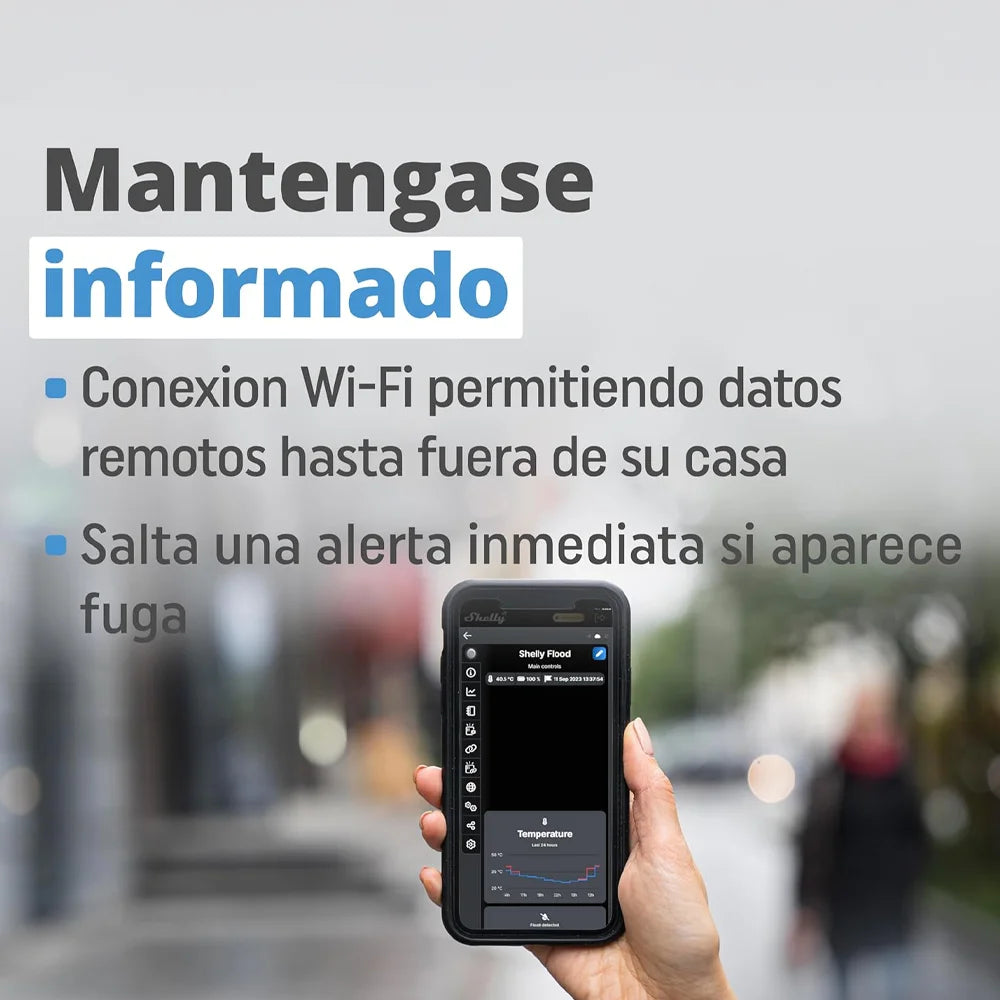 Sensor de inundación Shelly – Protección inteligente contra fugas de agua