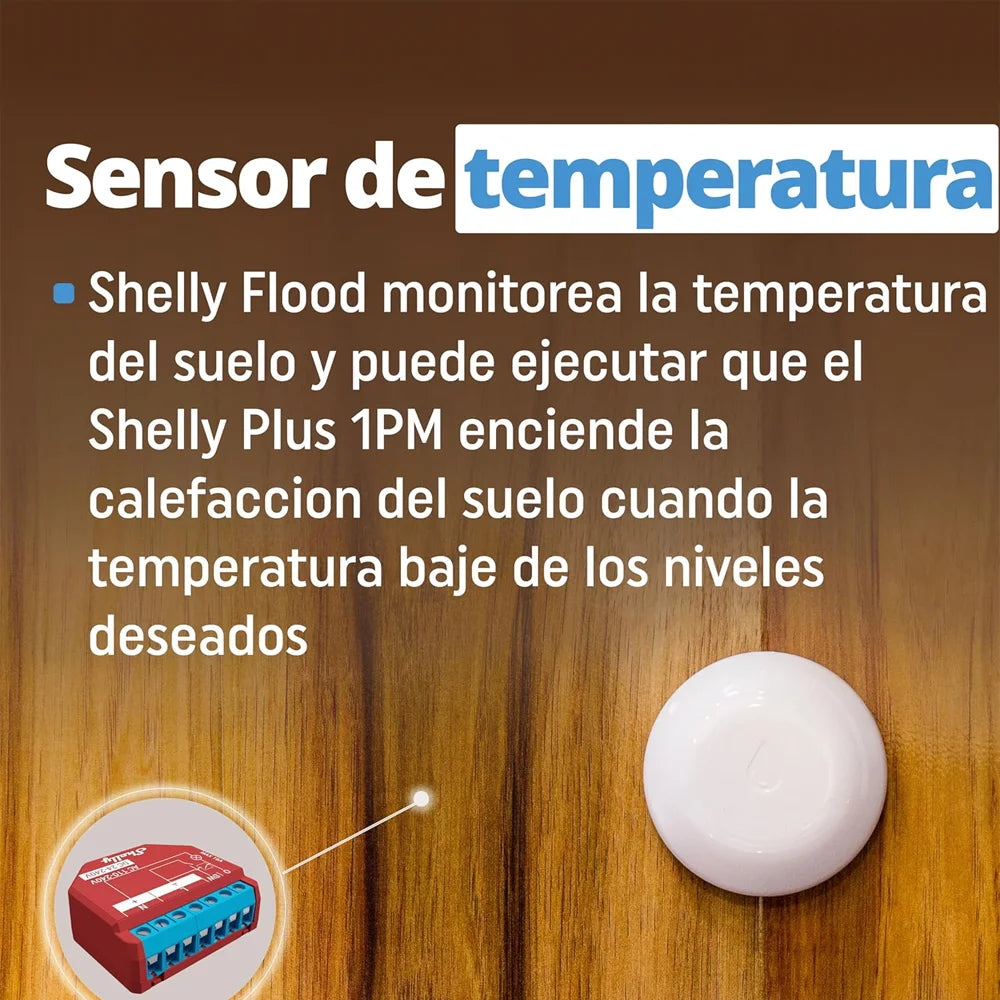 Sensor de inundación Shelly – Protección inteligente contra fugas de agua
