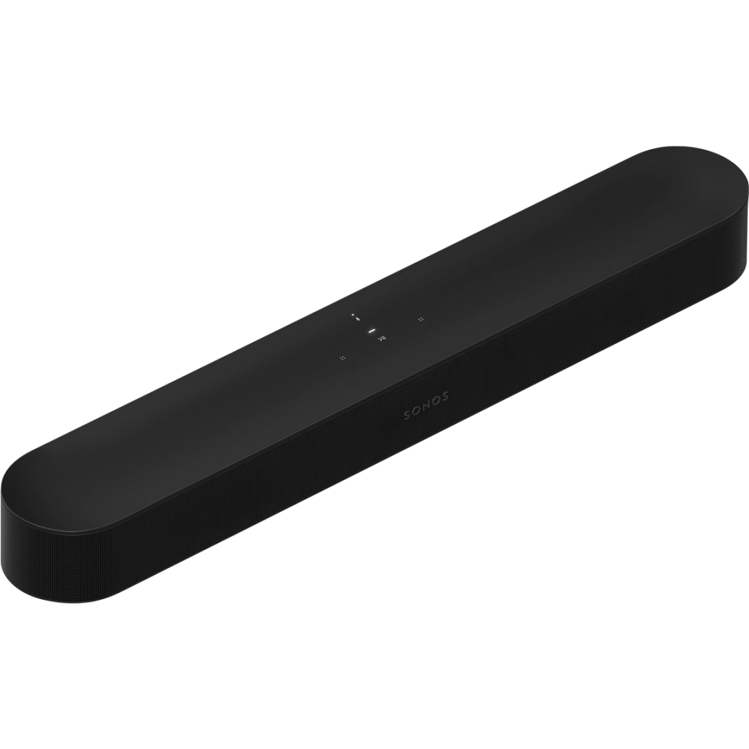 Sonos Beam, una barra de sonido compacta diseñada para ofrecer un sonido cinematográfico en cualquier espacio.