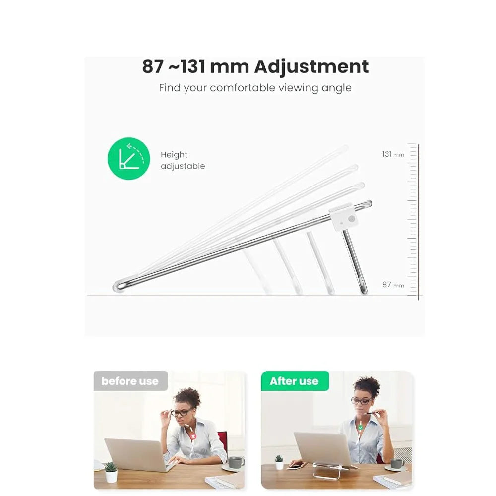 Soporte para laptop Ugreen es la solución perfecta para quienes buscan ergonomía, estabilidad y ventilación mejorada al trabajar o estudiar.