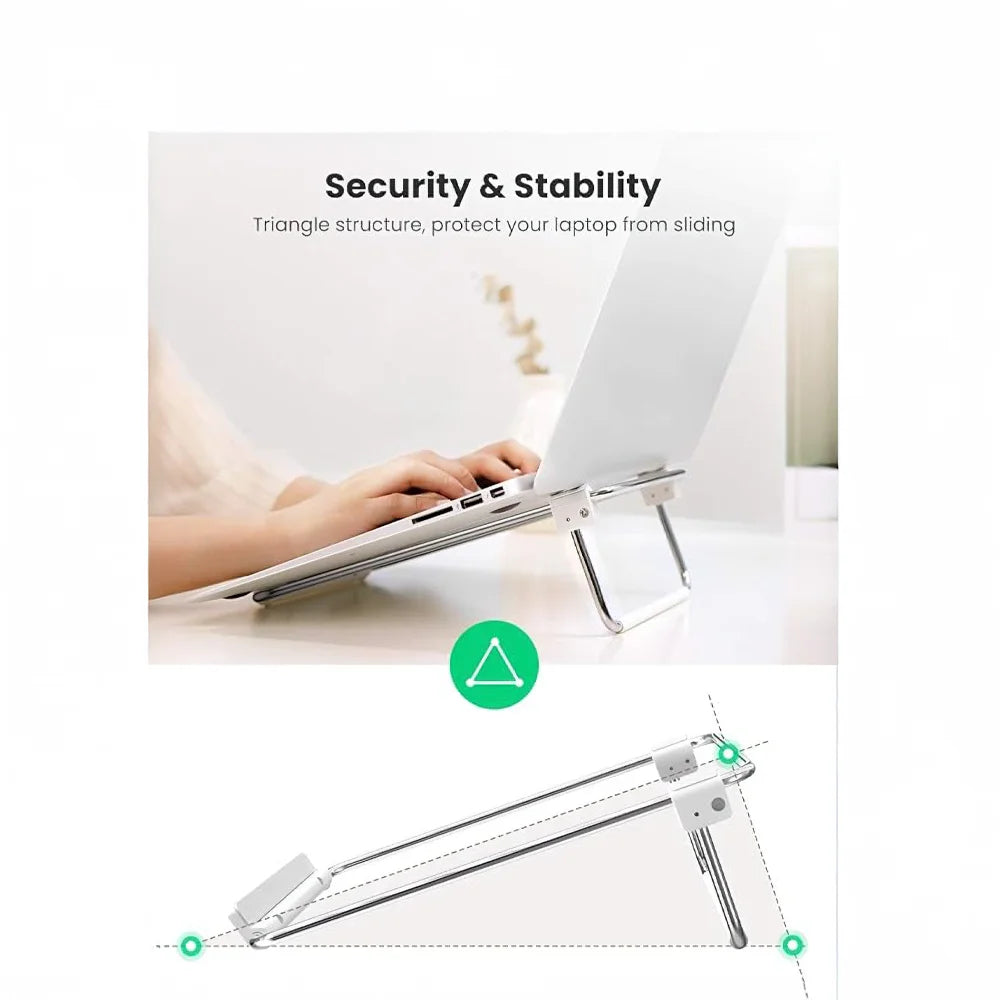Soporte para laptop Ugreen es la solución perfecta para quienes buscan ergonomía, estabilidad y ventilación mejorada al trabajar o estudiar.
