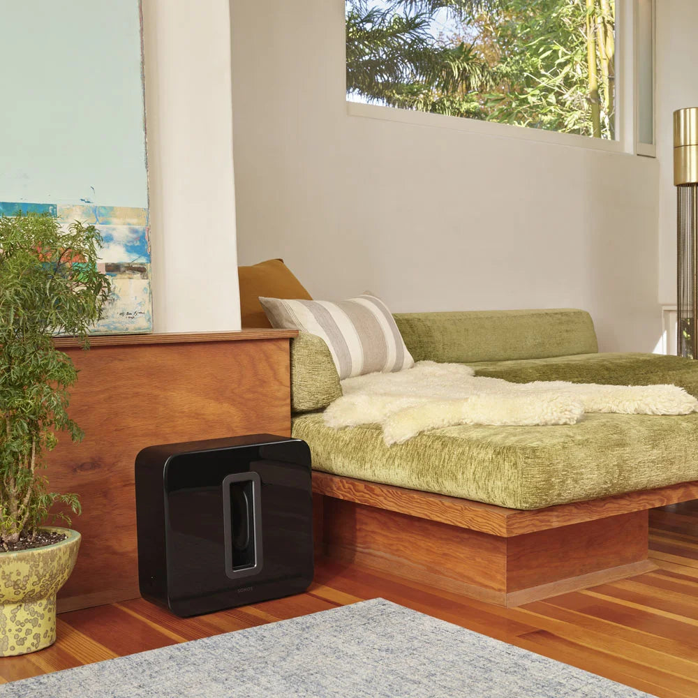Subwoofer Sonos G3 es el complemento perfecto para tu sistema de sonido, ofreciendo bajos profundos y una respuesta de audio impecable