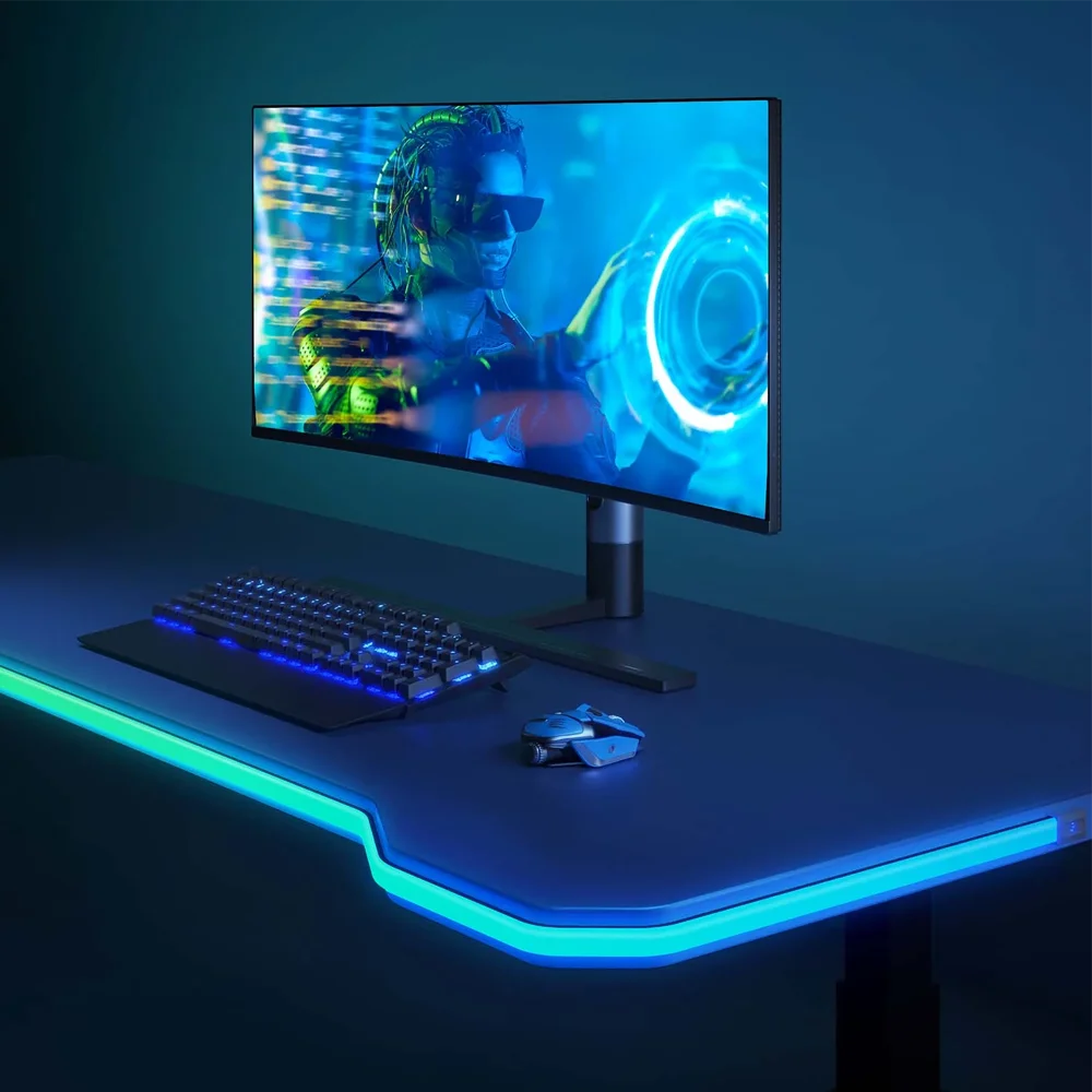 Tira Neon Flex Govee permite mostrar múltiples colores simultáneamente, creando transiciones suaves y efectos vibrantes que mejoran la ambientación de tu espacio.