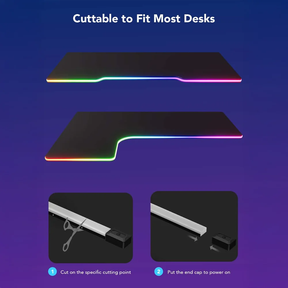 Tira Neon Flex Govee permite mostrar múltiples colores simultáneamente, creando transiciones suaves y efectos vibrantes que mejoran la ambientación de tu espacio.