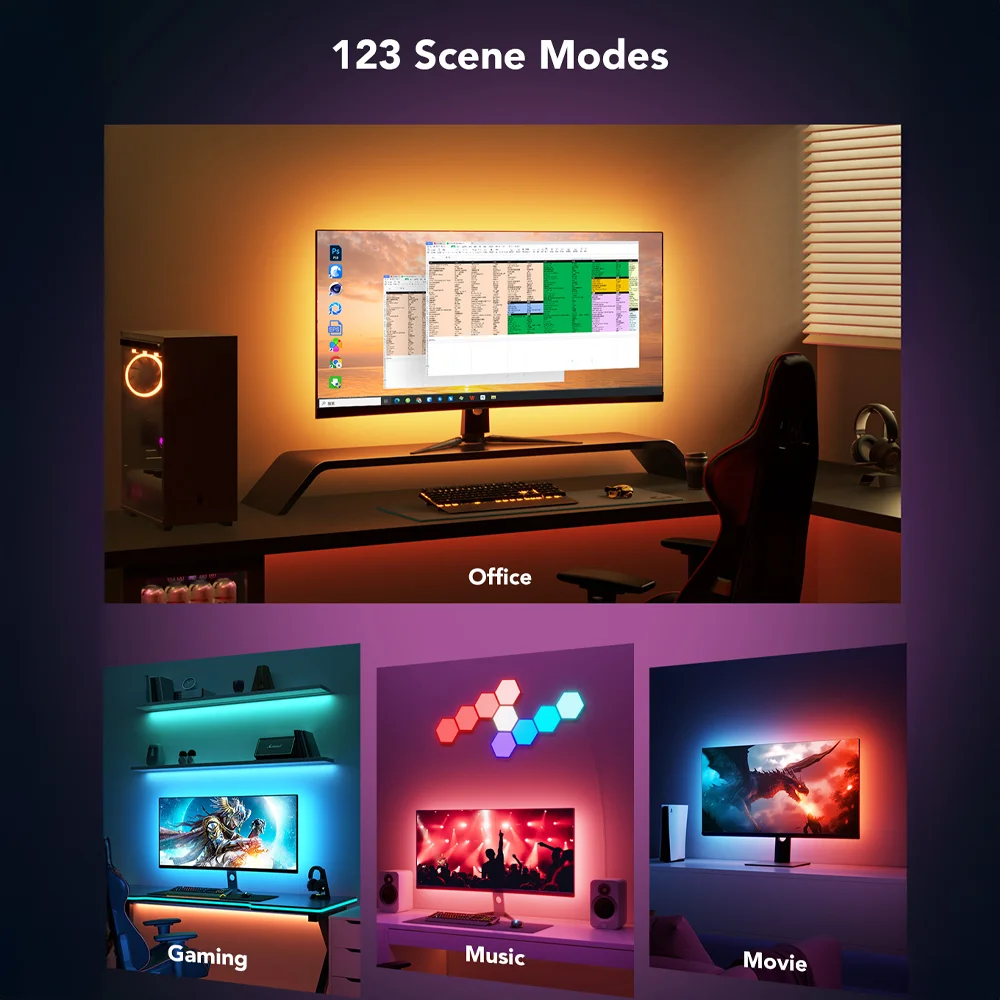 Tira de Luz LED Gamer G1 - GOVEE ofrece tecnología avanzada, conectividad inteligente y efectos visuales deslumbrantes que harán que tu experiencia de juego sea única