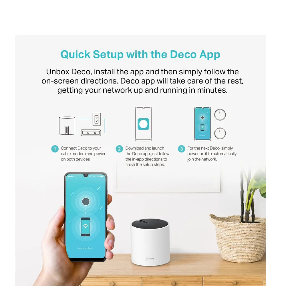 TP-Link Deco X55 es un sistema Wi-Fi 6 Mesh ofrece cobertura completa, alta capacidad y administración inteligente