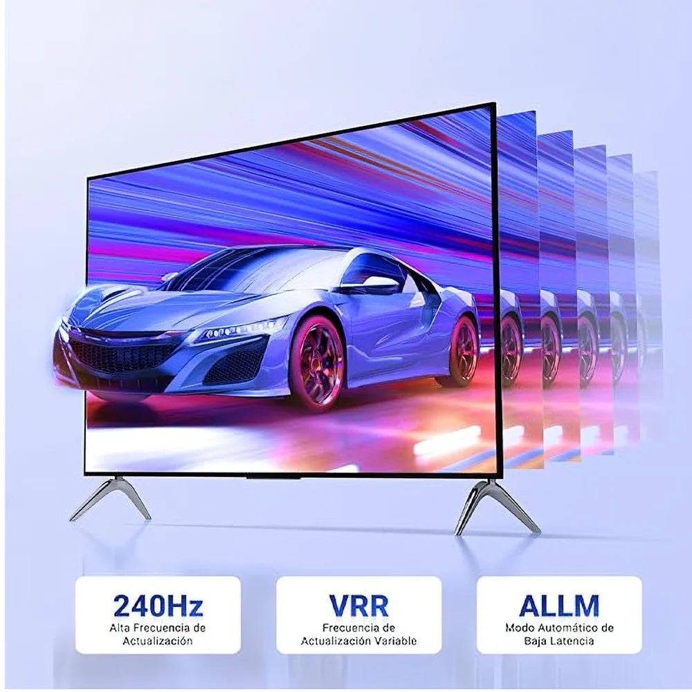 HDMI 2.1 UGREEN está diseñado para ofrecer la mejor calidad de imagen y sonido con resoluciones 8K a 60 Hz y 4K a 120 Hz. Ideal para gamers, amantes del cine y profesionales que buscan una transmisión sin interrupciones