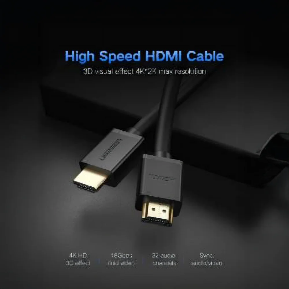 UGREEN Cable HDMI 4K, diseñado para ofrecer una resolución en alta definición y un rendimiento excepcional en televisores, monitores, consolas y proyectores