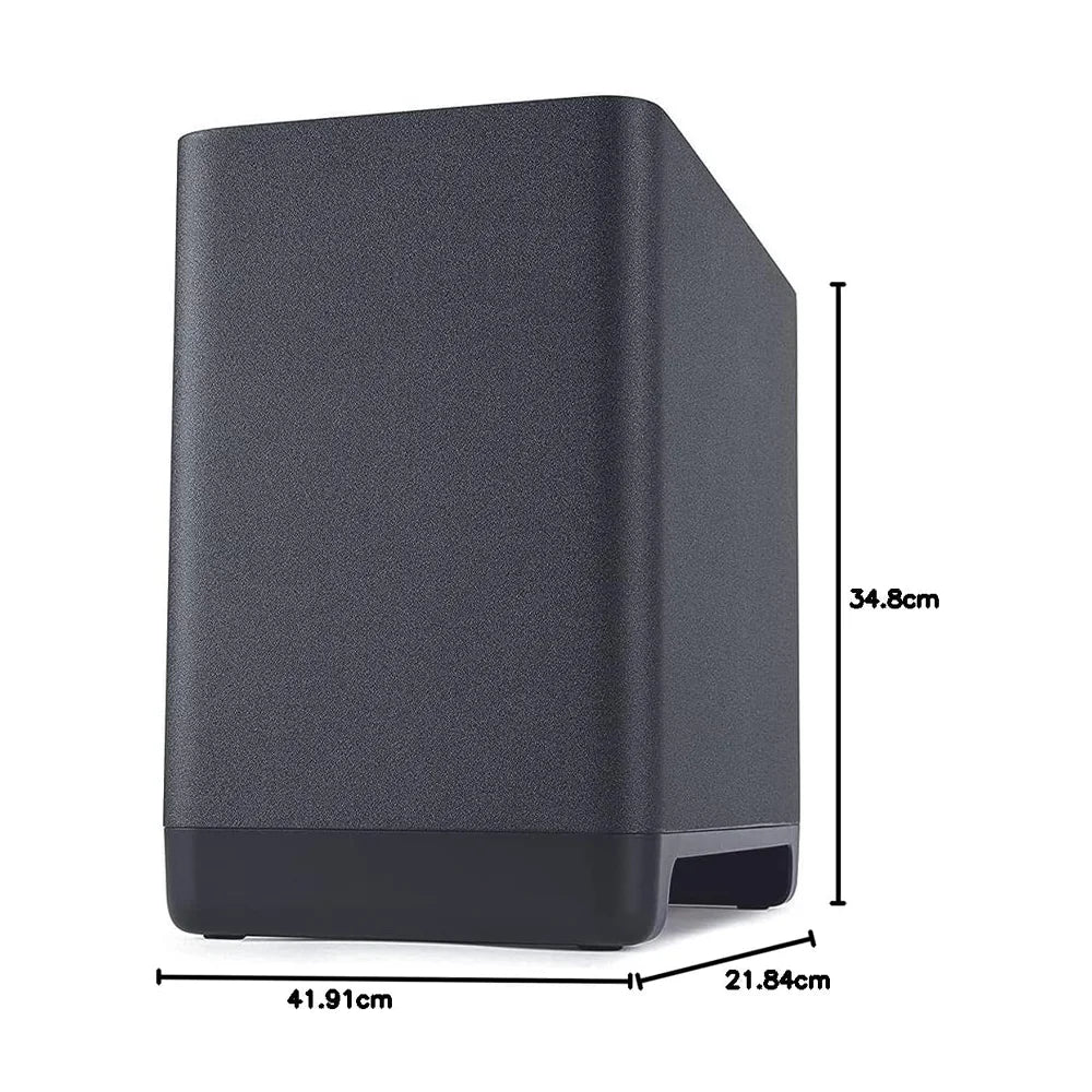 subwoofer para barra de sonido Polk React está diseñado para agregar un impacto de alto rendimiento, profundo y realista a tu música, películas y videojuegos