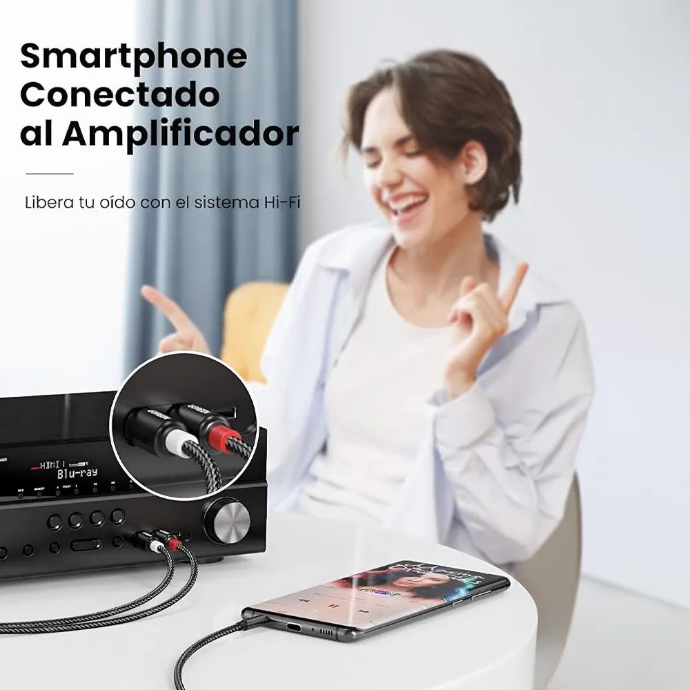 El Cable RCA Plug UGREEN de 3 metros está diseñado para ofrecer una conexión estable y sin interferencias
