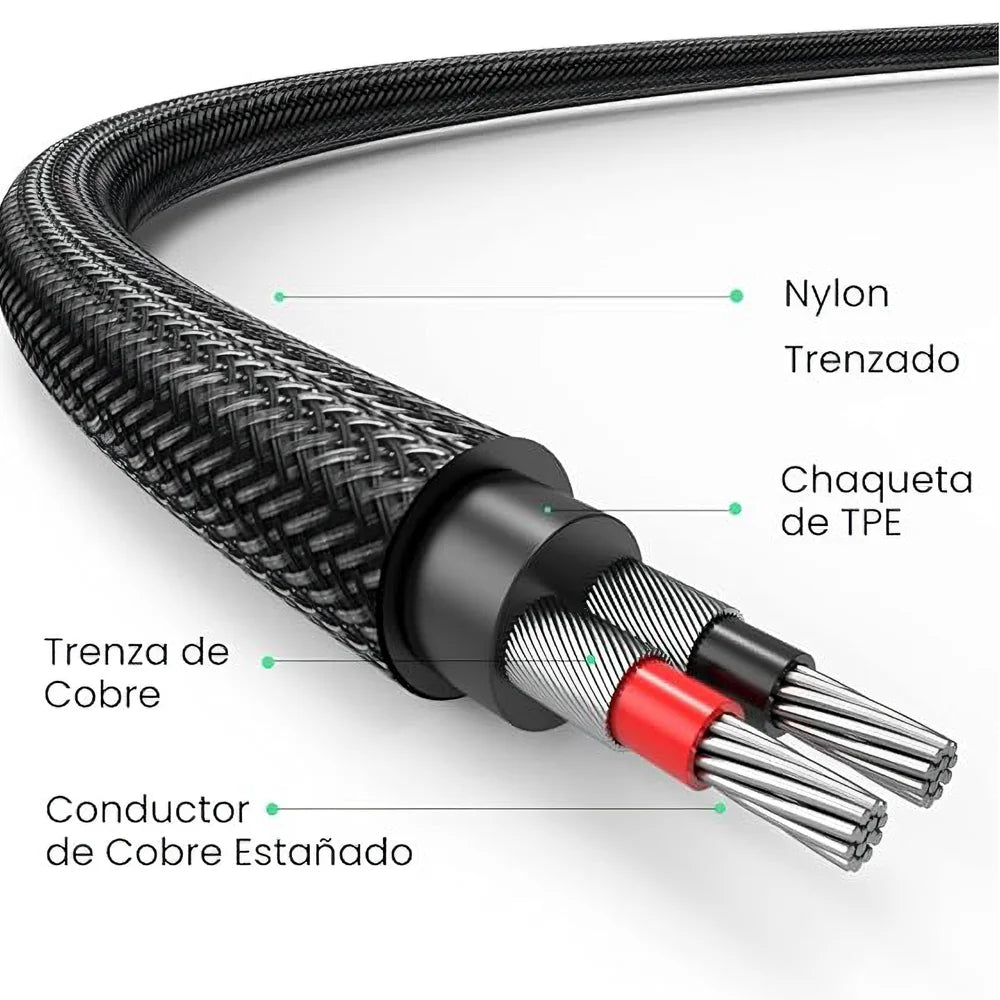 El Cable RCA Plug UGREEN de 3 metros está diseñado para ofrecer una conexión estable y sin interferencias