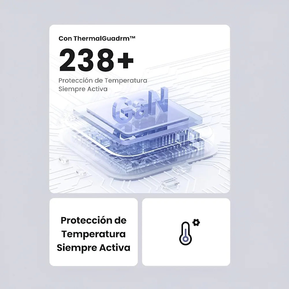 Este cargador tipo C  de UGREEN Nexode de 30 w, combina tecnología avanzada con un diseño compacto, ideal para quienes buscan rendimiento y comodidad en un solo producto.