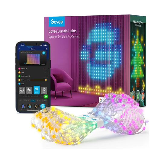 Cortina de Luces Govee es la opción ideal para quienes buscan crear ambientes mágicos y vibrantes con tecnología RGBIC