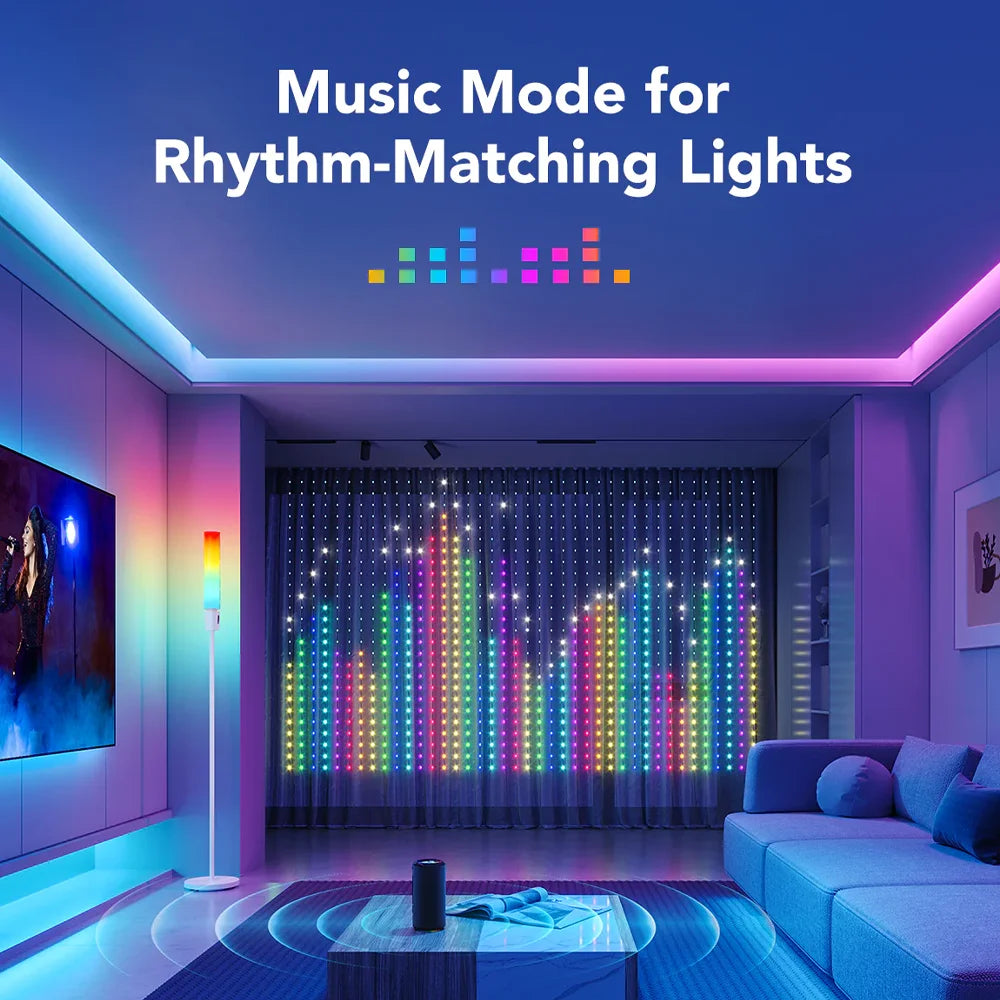 Cortina de Luces Govee es la opción ideal para quienes buscan crear ambientes mágicos y vibrantes con tecnología RGBIC