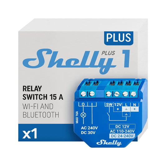 Shelly Plus 1 Relevador inteligente es la mejor opción para quienes buscan automatizar luces, electrodomésticos y otros dispositivos eléctricos