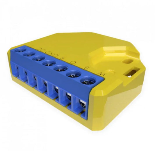 Shelly RGBW2 es un controlador inteligente diseñado para gestionar tiras LED RGB y RGBW, permitiéndote personalizar la iluminación de tu hogar con colores vibrantes y efectos dinámicos
