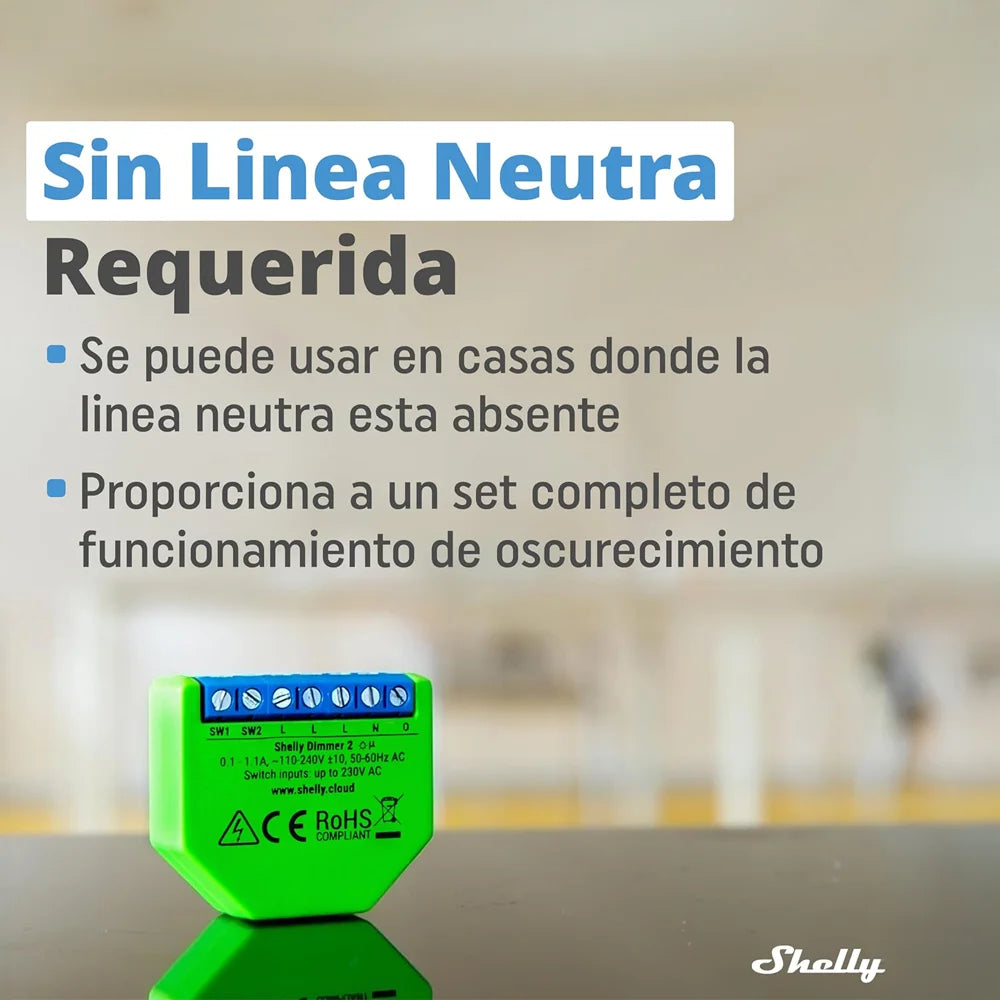 Relevador inteligente atenuable Shelly Dimmer 2 es la solución ideal para quienes buscan&nbsp;controlar y regular la iluminación de su hogar u oficina
